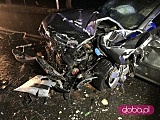 Wypadek na K8 w Łagiewnikach