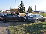 Zderzenie audi ze skodą w Piławie Dolnej