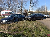 Zderzenie audi ze skodą w Piławie Dolnej