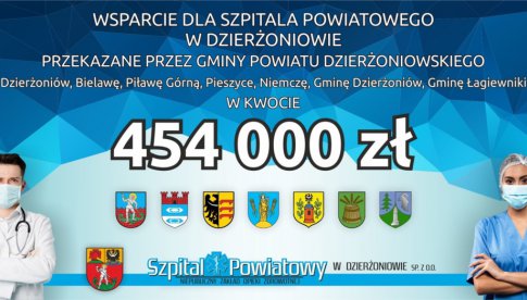 454 tysiące złotych dla szpitala od gmin powiatu dzierżoniowskiego