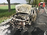 Pożar na drodze Łagiewniki - Strzelin