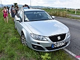 Zderzenie dwóch pojazdów na drodze Pieszyce - Dzierżoniów