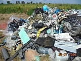 Porzucone śmieci na terenie gminy Łagiewniki