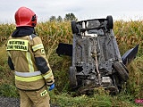 Dachowanie na drodze Lutomia - Piskorzów