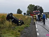 Dachowanie na drodze Lutomia - Piskorzów