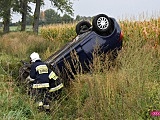 Dachowanie na drodze Lutomia - Piskorzów