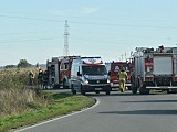 Wypadek motocyklisty na drodze Łagiewniki - Sienice