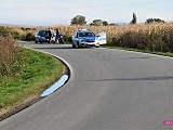 Wypadek motocyklisty na drodze Łagiewniki - Sienice