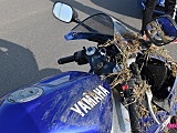 Wypadek motocyklisty na drodze Łagiewniki - Sienice