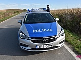 Wypadek motocyklisty na drodze Łagiewniki - Sienice