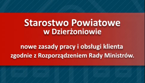 Starostwo Powiatowe w Dzierżoniowie – nowe zasady pracy i obsługi klienta