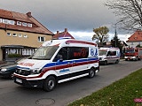 Akcja ratunkowa na ul. Frankowskiego w Bielawie