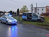 Bus z obywatelami Ukrainy wypadł z drogi w Dzierżoniowie