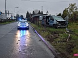 Bus z obywatelami Ukrainy wypadł z drogi w Dzierżoniowie