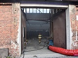 Pożar hali w Pieszycach