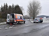 Wypadek motorowerzysty na drodze Kiełczyn - Jaźwina