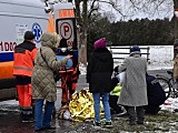 Wypadek motorowerzysty na drodze Kiełczyn - Jaźwina