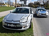 Zderzenie toyoty z citroenem w Dzierżoniowie