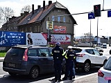 Zderzenie citroena z nissanem w Łagiewnikach