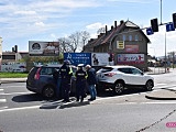 Zderzenie citroena z nissanem w Łagiewnikach