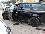 Zderzenie volkswagena z volvo w Dzierżoniowie