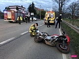 Wypadek motocyklisty w Piławie Dolnej