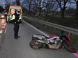 Wypadek motocyklisty w Piławie Dolnej