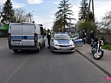 Wypadek z udziałem motocyklisty