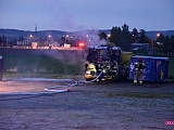 Pożar samochodu ciężarowego w Bielawie