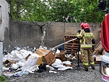 Pożar śmieci w Dzierżoniowie