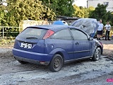 Pożar samochodu w Pieszycach