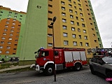 Pożar w wieżowcu w Bielawie