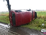 Citroenem wypadł z drogi Oleszna - Łagiewniki