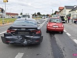 Zderzenie trzech aut w Łagiewnikach