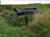 Audi wypadło z drogi Pieszyce - Dzierżoniów