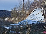 Silny wiatr zerwał dach w Bielawie