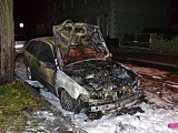 Pożar dwóch samochodów w Dzierżoniowie