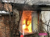 Pożar byłego zakładu Bieltex w Pieszycach