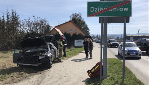 Wypadek na drodze Dzierżoniów - Bielawa
