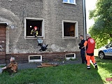Pożar mieszkania w Bielawie 