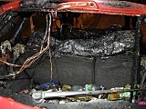 Pożar samochodu w Pieszycach