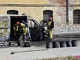 Pożar auta dostawczego w Bielawie