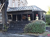 Pożar kiosku w Bielawie