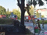 Pożar kiosku w Bielawie
