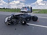 Droga Dzierżoniów - Dobrocin zablokowana. Wypadek motocyklisty