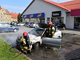 Pożar auta w Bielawie 