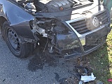 Volkswagenem uderzyła w latarnię