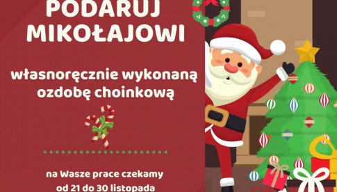Biblioteka Publiczna Gminy Dzierżoniów: podaruj Mikołajowi własnoręcznie wykonaną ozdobę choinkową