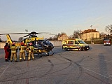 Pożar na Krasickiego w Dzierżoniowie. Jedna osoba ciężko ranna - LPR w akcji!