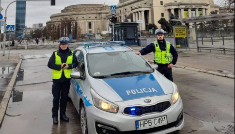 Policjanci dzierżoniowskiego Wydziału Ruchu Drogowego pełnią służbę w stolicy